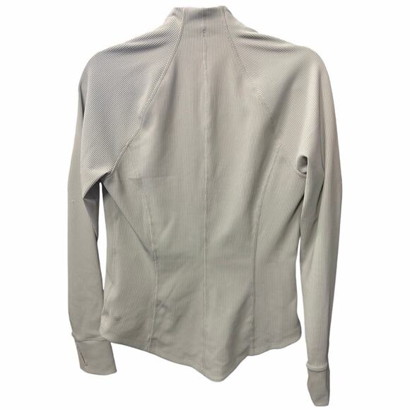 Athleta Salutation Jacket Beige Size M Full Zip Stretch Activewear - Picture 3 of 7